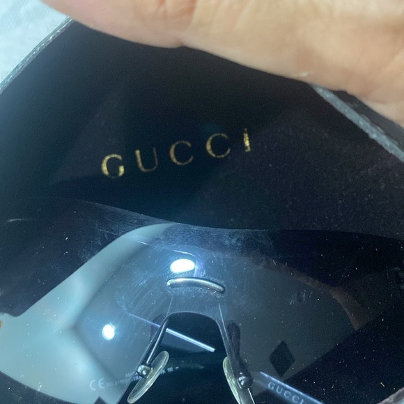 NWOT designer Gucci black and crystal sunglasses with silver accents - Picture 6 of 8